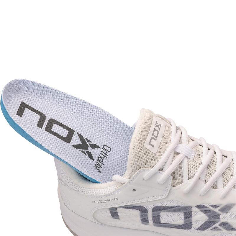 Chaussures de padel homme - Nox AT10 blanc Agustin Tapia blanc gris
