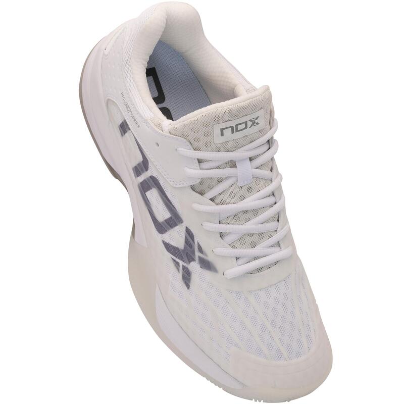 Chaussures de padel homme - Nox AT10 blanc Agustin Tapia blanc gris