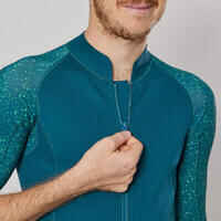Men's top anti-UV short-sleeved 1.5 mm neoprene navy blue