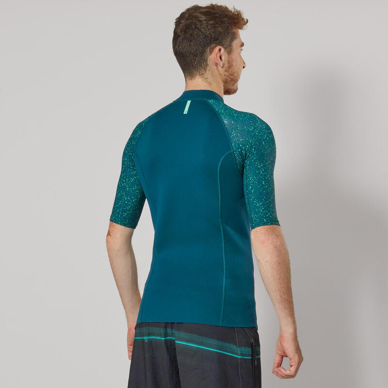 Maglia anti-UV uomo 500 neoprene 1,5 mm blu