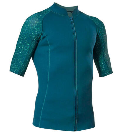 Rashguard kortärmad UV-skydd neopren 1,5 mm - herr marinblå