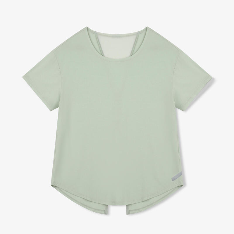 WOMEN RUN TSHIRT FEEL CN GREEN