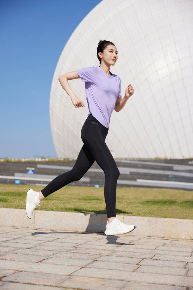 WOMEN RUN TS DRY+ CN PURPLE