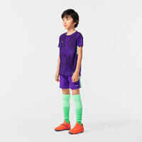 Kids' Football Shirt Viralto - Alpha Purple/Water Green