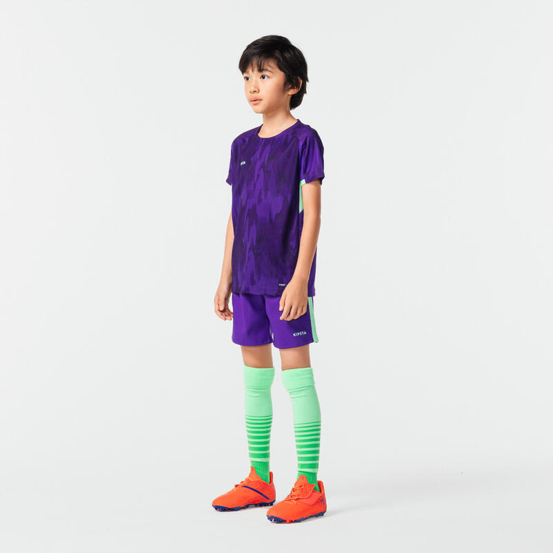 MAILLOT DE FOOTBALL VIRALTO JR ALPHA VIOLET ET VERT D'EAU