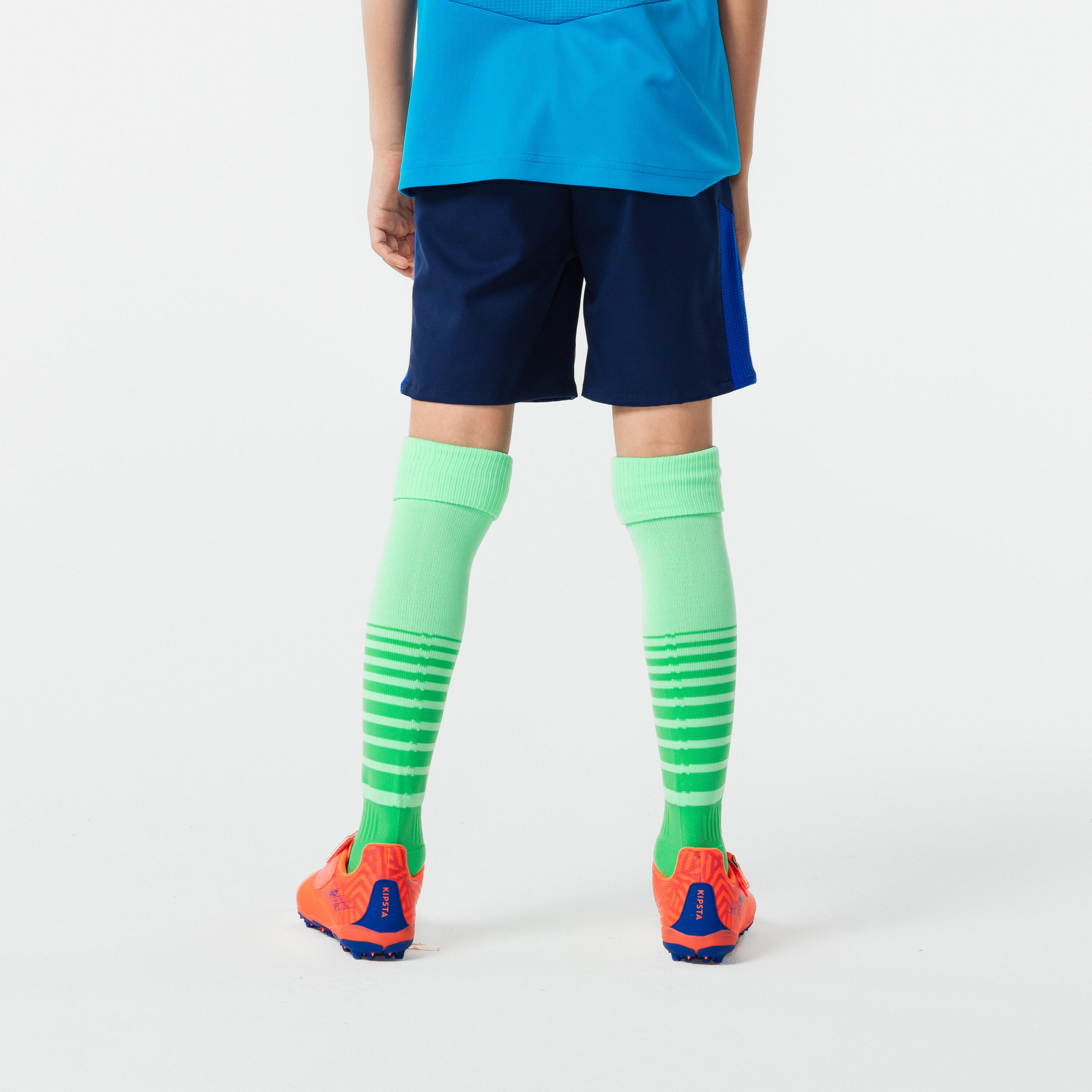 Kids' Football Shorts Viralto Letters - Navy/Blue 11/15