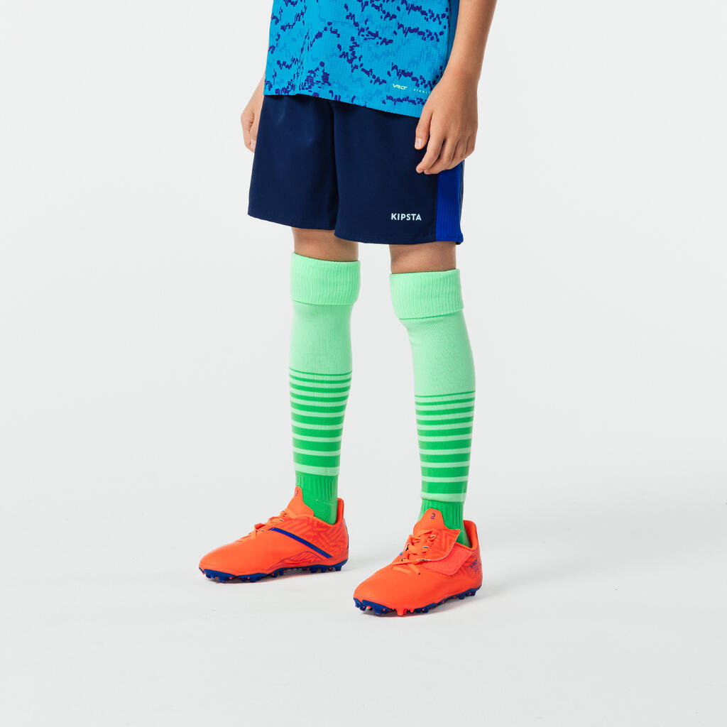 Kinder Fussball Shorts - marineblau/orange