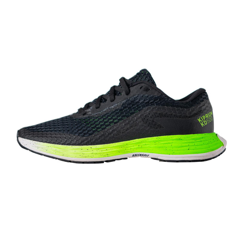 CHAUSSURES DE RUNNING HOMME DYNAMIQUE KIPRUN KD500 NOIR VERT