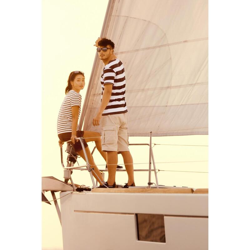 T-shirt Sailing 100F CN Stripe White