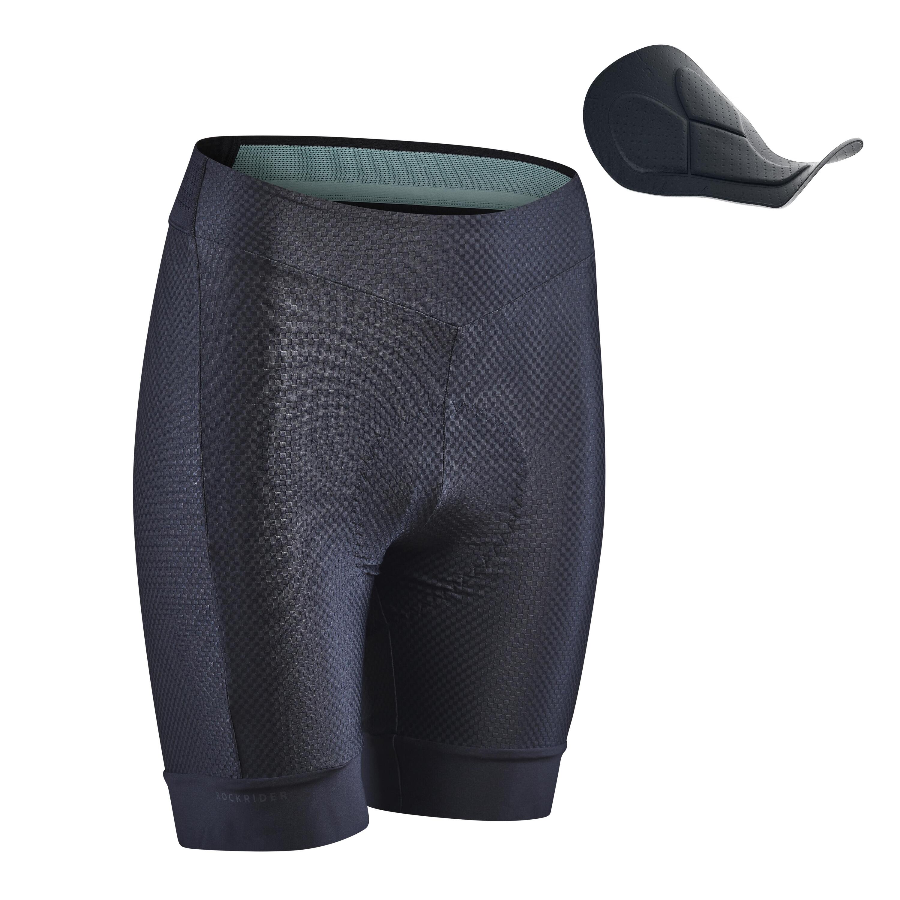 Women's Mountain Biking Undershorts Explore 700 - Black 6/8