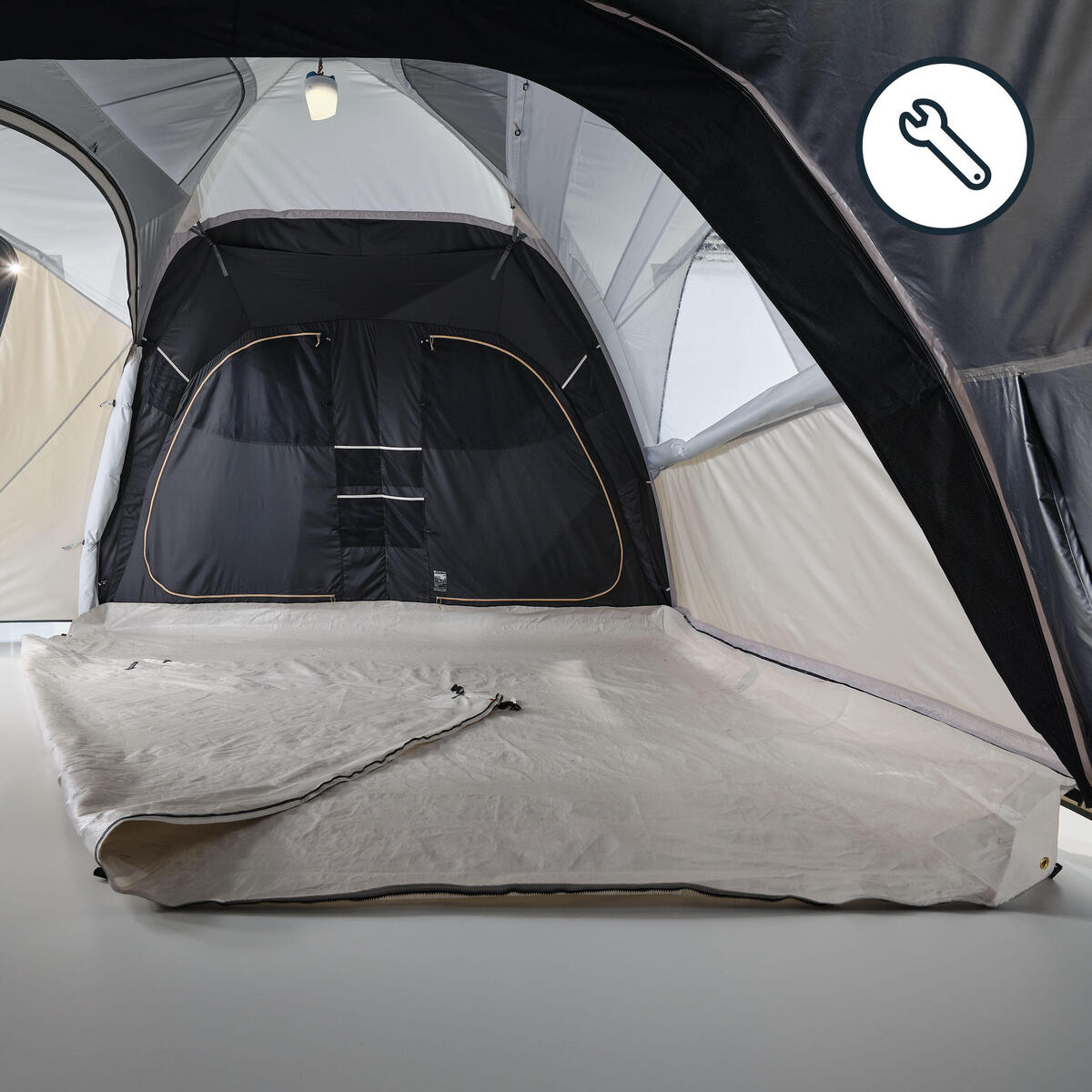 TAPIS DE SOL - PIÈCE DÉTACHÉE POUR LA TENTE AIR SECONDS 8.4  FRESH&BLACK