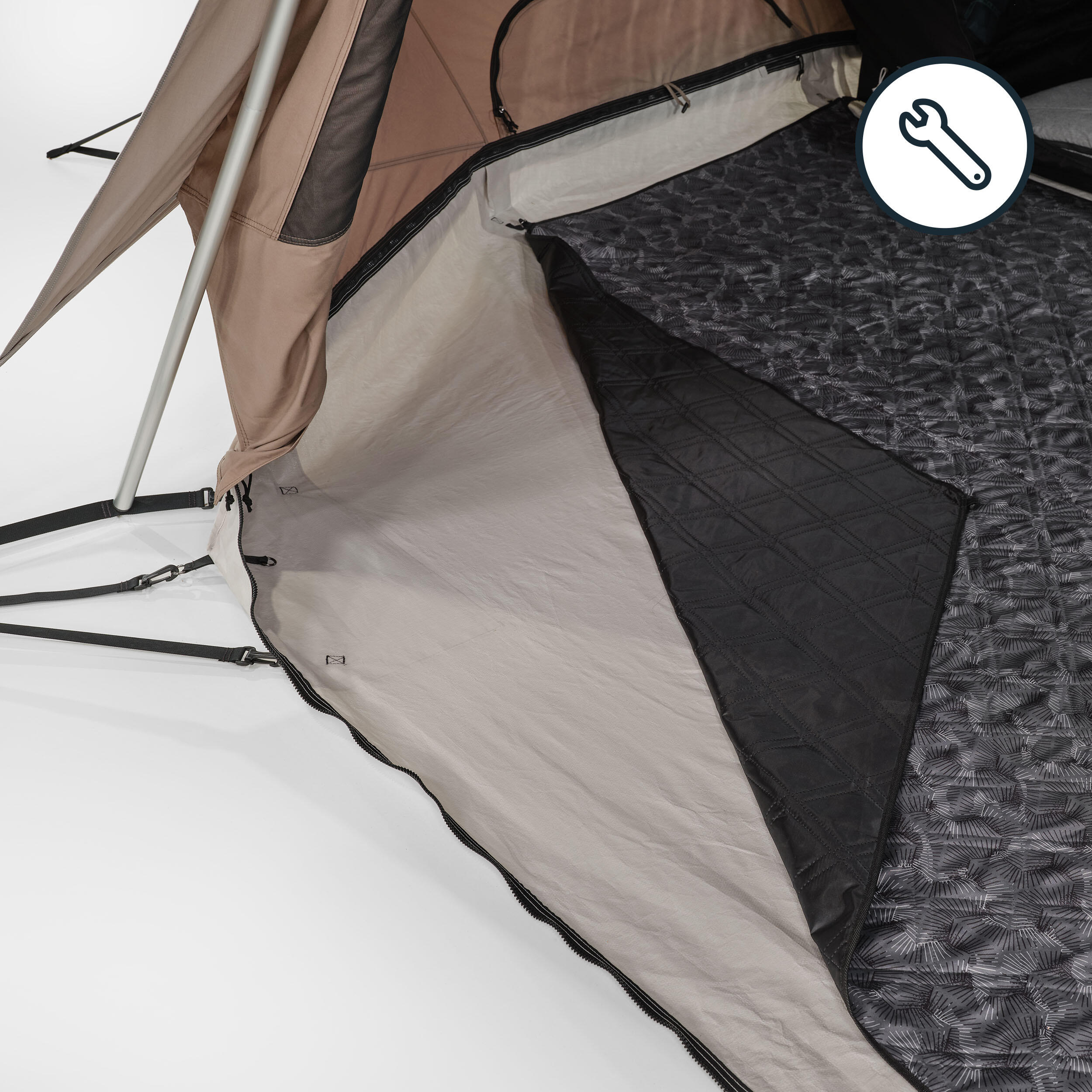 Quechua - Tapis De Sol - Pièce Détachée Pour La Tente Tipi 5.2 Polycoton - Tapis De Sol - Sav Sports Montagne / Marche Sportive - - Taille Unique - Decathlon