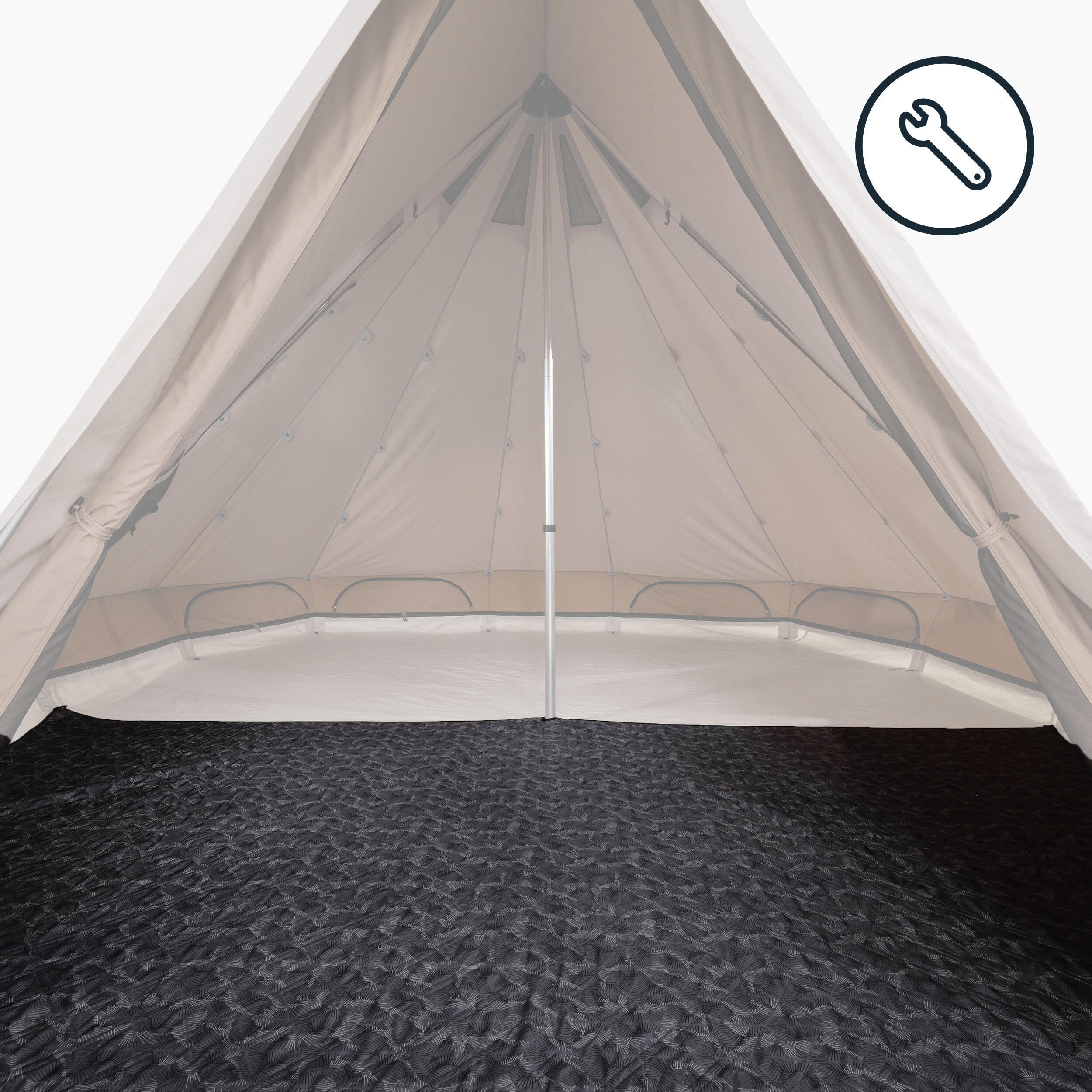 Quechua - Plaid - Pièce Détachée Pour La Tente Tipi 5.2 Polycoton - Tapis De Sol - Sav Sports Montagne / Marche Sportive - - Taille Unique - Decathlon