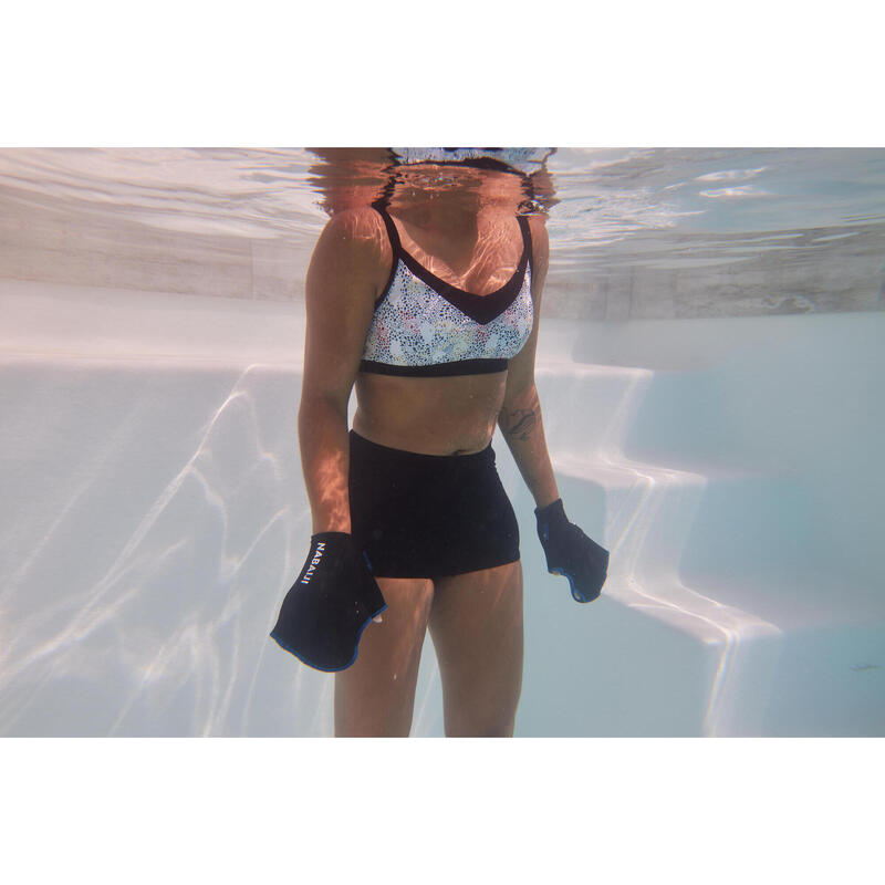 Haut de maillot de bain Aquagym-Aquabike femme Liza Daph blanc