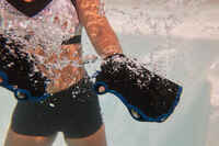 Pair of Aquafitness Neoprene Webbed Gloves black blue