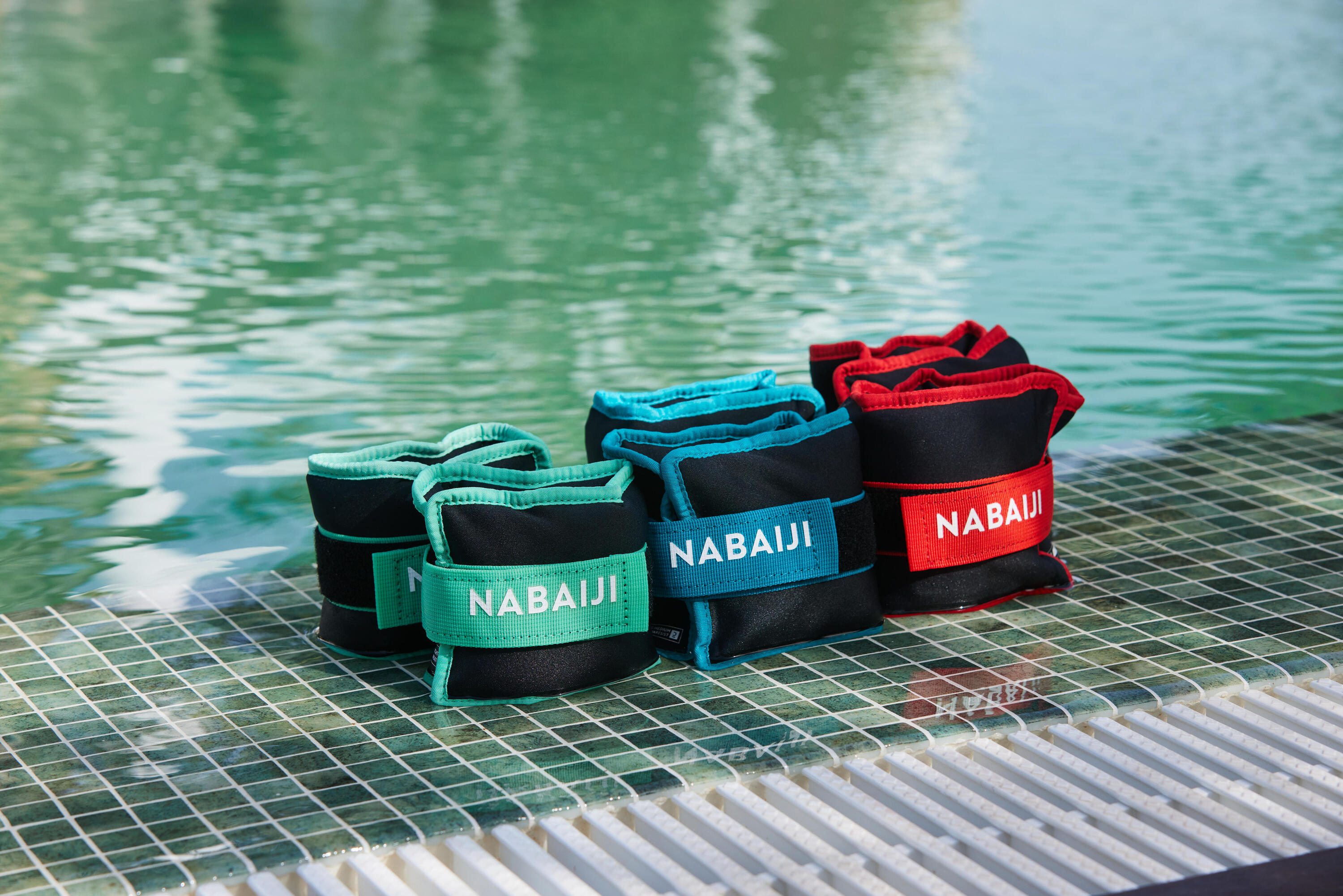Bracelets lestés avec boucle aquagym - vert2 x 0,5 kg 16/16