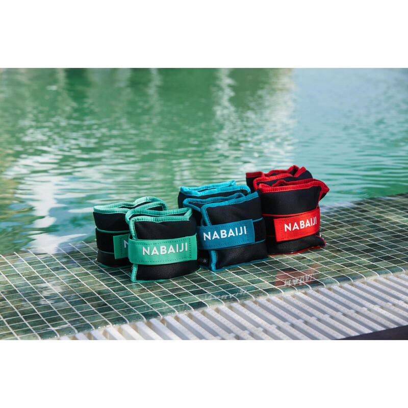 Set 2 brățări lestate Aquagym 2 x 0,5 kg Verde deschis