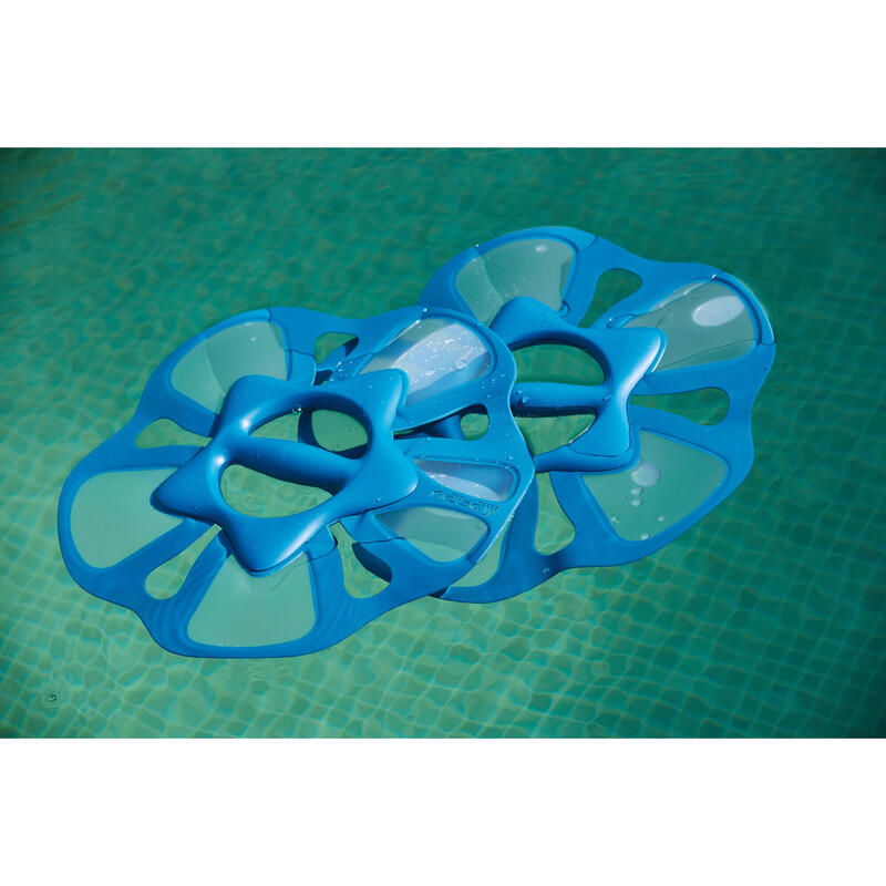 Manubri Acquagym PULLPUSH FLOWER L bianco-blu