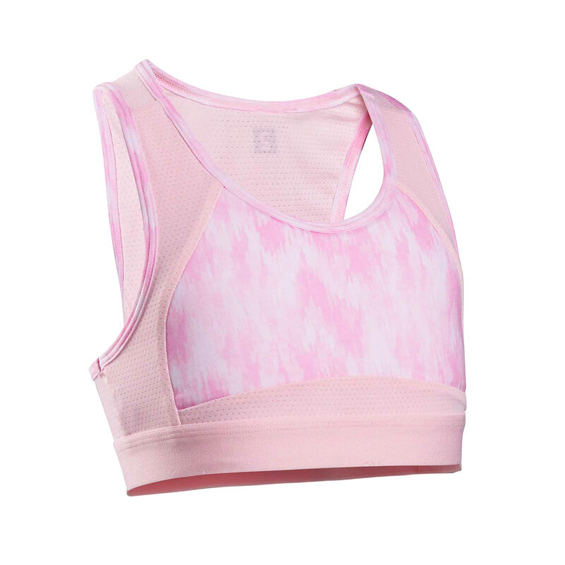 透氣襯墊式運動內衣－粉色