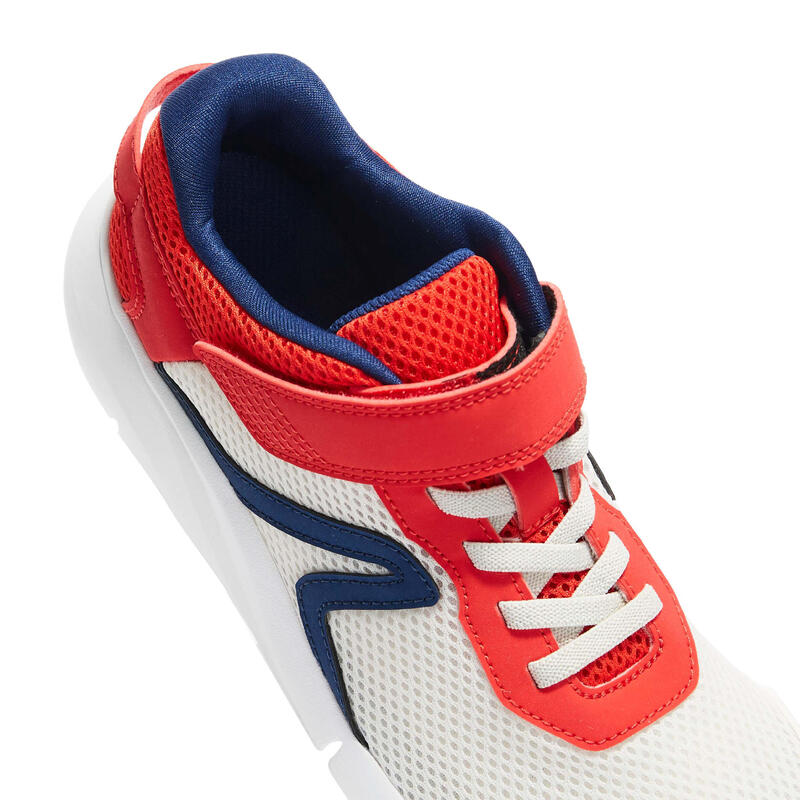 SOFT 140 FRESH KIDS' FITNESS WALKING SHOES - PUTTY/RED