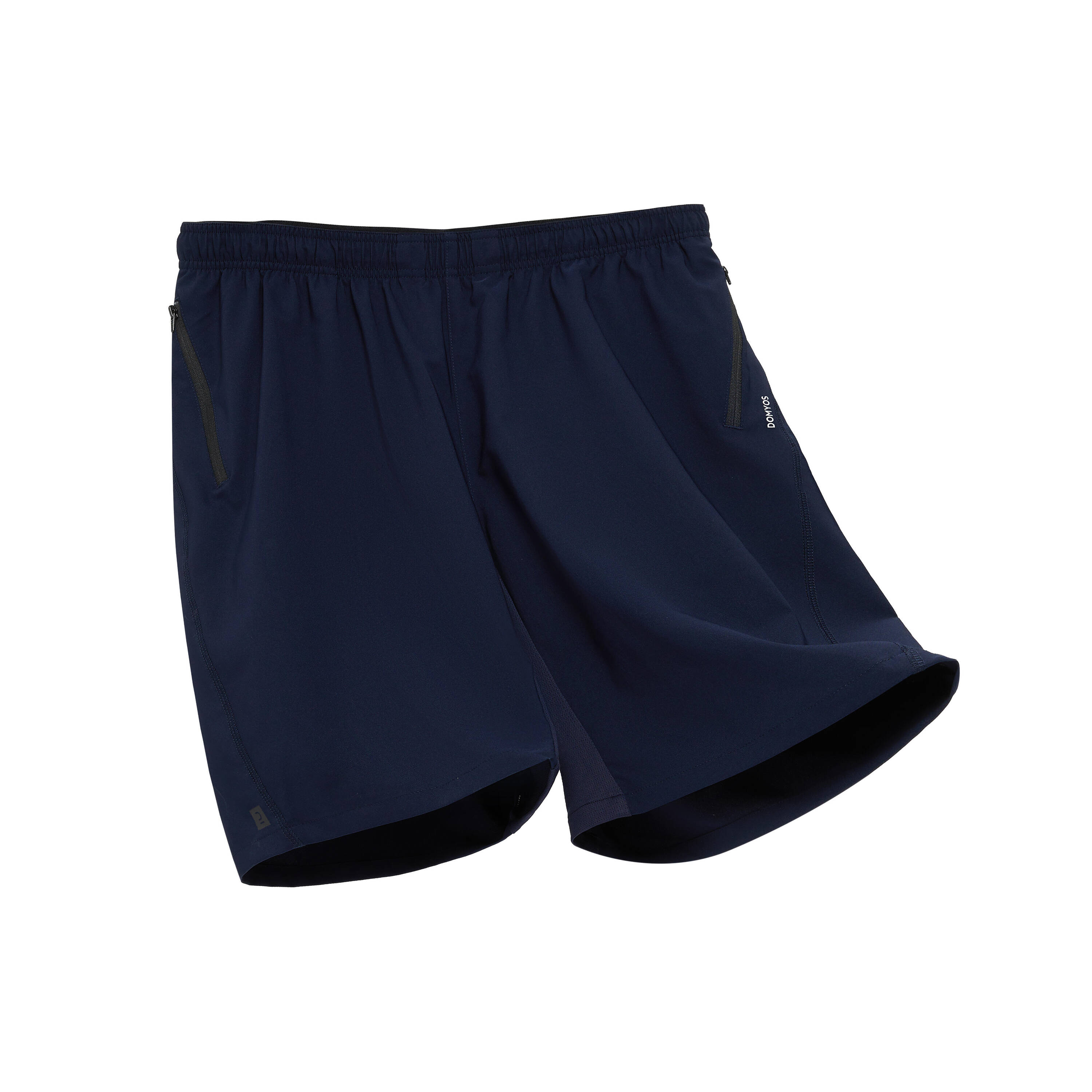 Men Gym Shorts Stretchable, Quick Dry with Zip Pockets - Blue/Black -  2