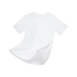 Men's Short-Sleeved Straight-Cut Crew Neck Cotton Fitness T-Shirt 540 - White