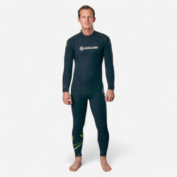 Combinaison Plongée Aqualung Homme néoprène 5,5mm - WAVE Noir/Jaune