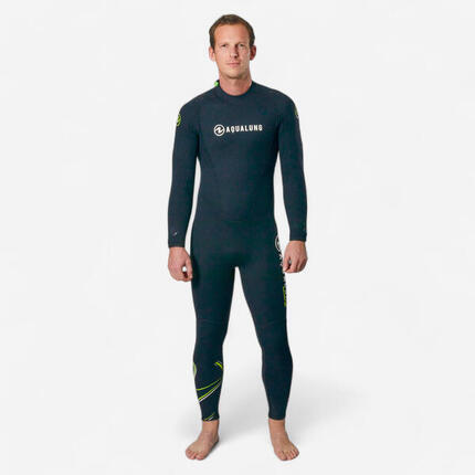 Combinaison Plongée Aqualung Homme néoprène 5,5mm - WAVE Noir/Jaune