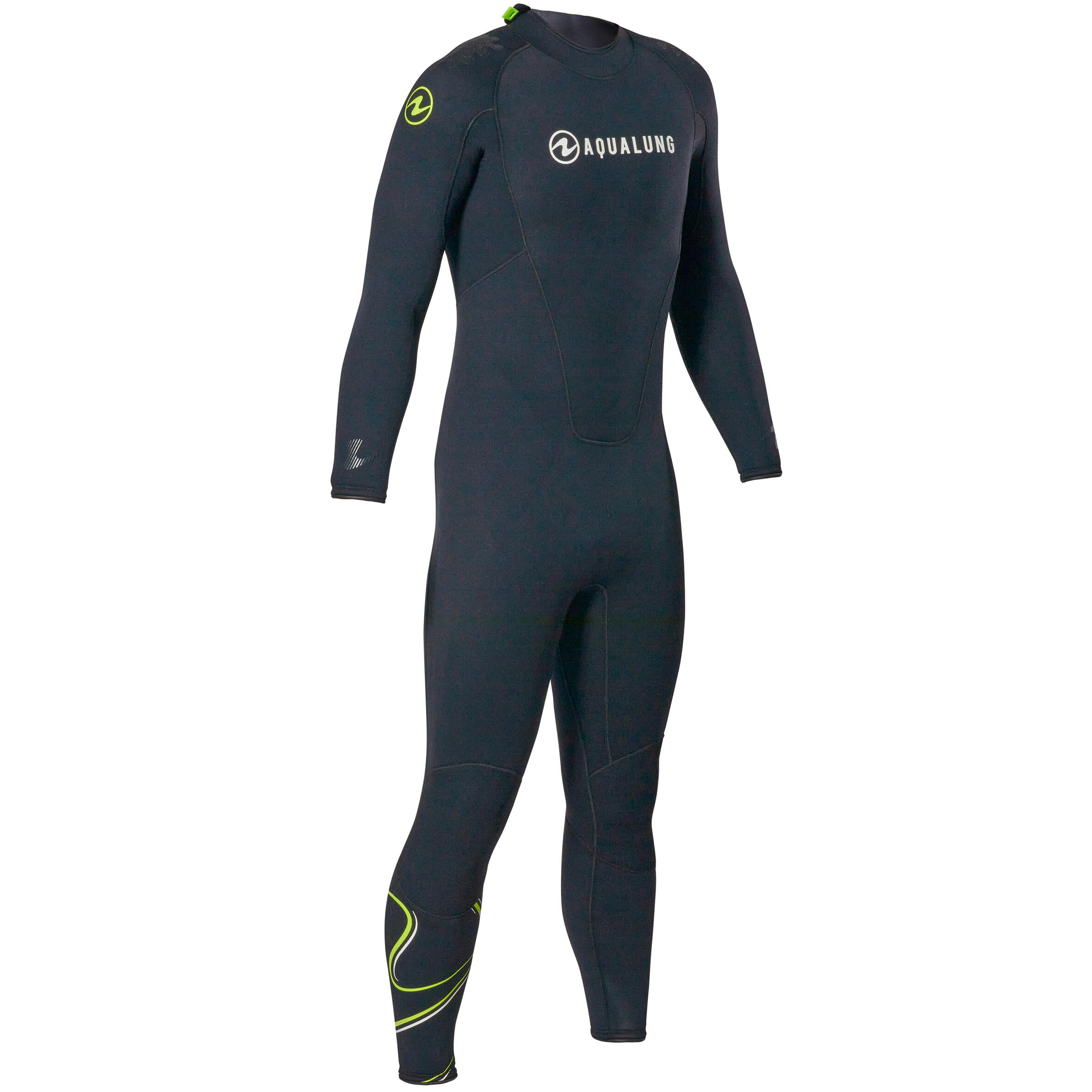 Men's diving wetsuit 5.5 mm neoprene Aqualung - WAVE Black/Yellow 8/8