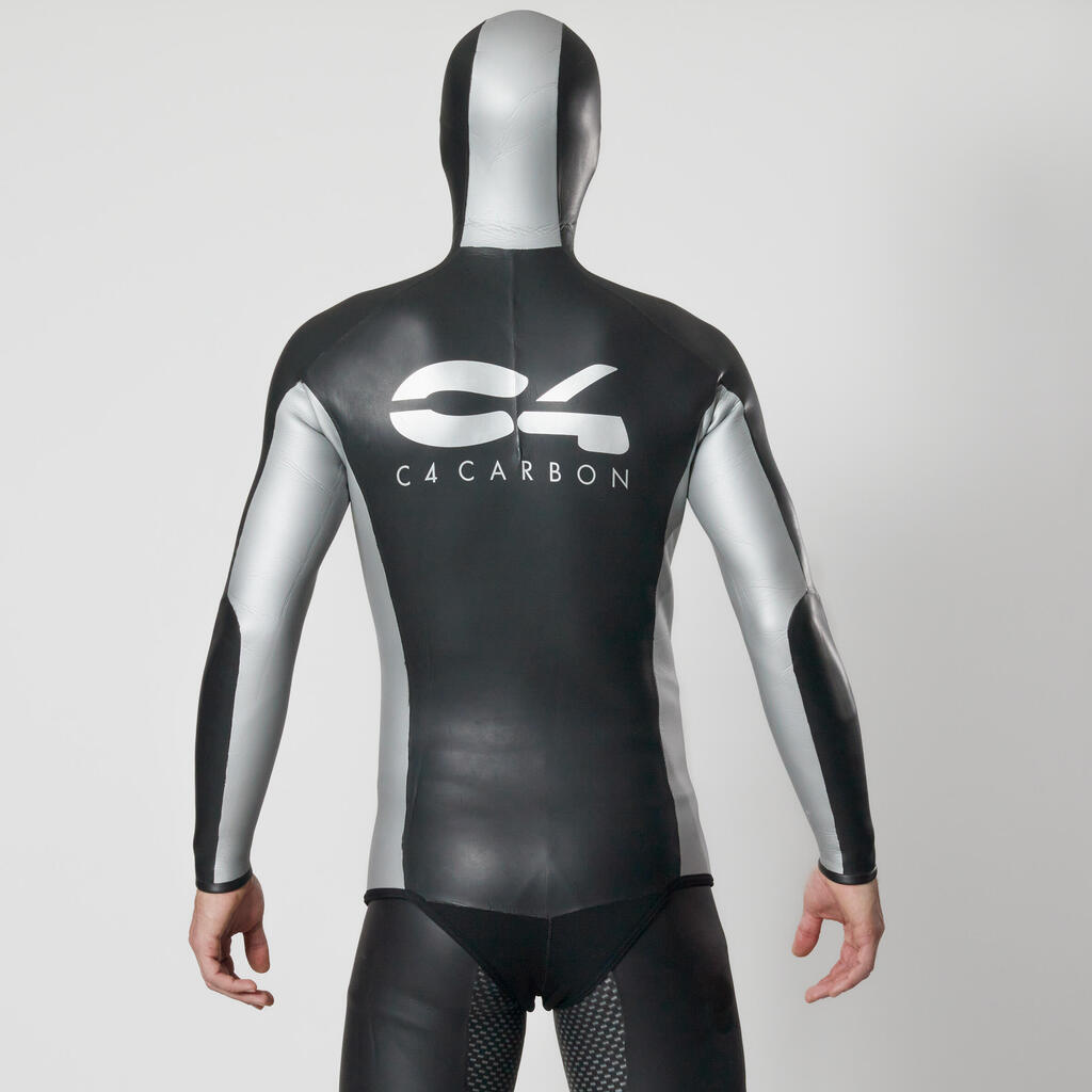 Neoprenjacke Herren 3 mm Glattneopren Freediving - C4 Carbon Sideral