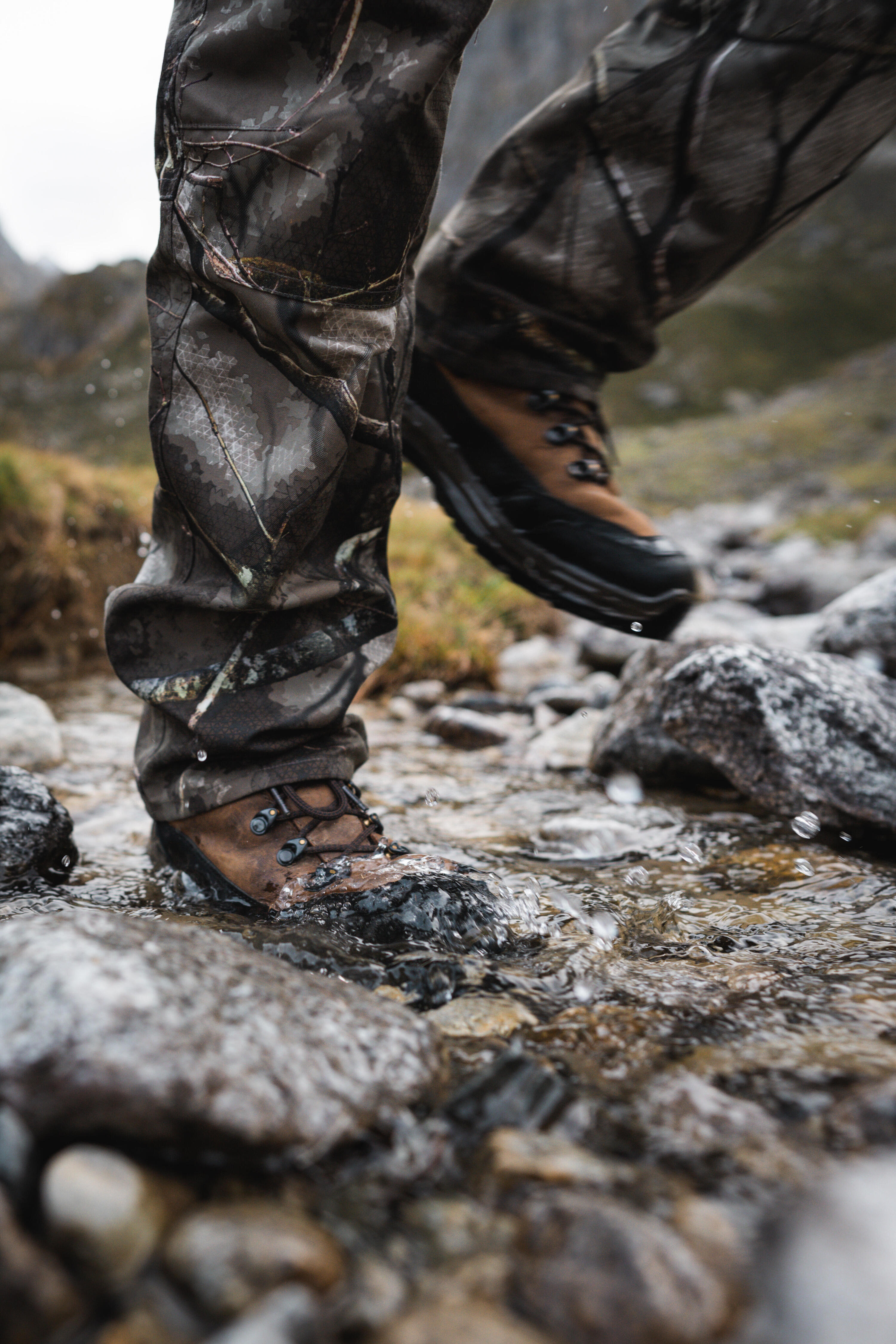 Jagdstiefel Crosshunt 500 V2 wasserdicht strapazierfähig braun  13/16
