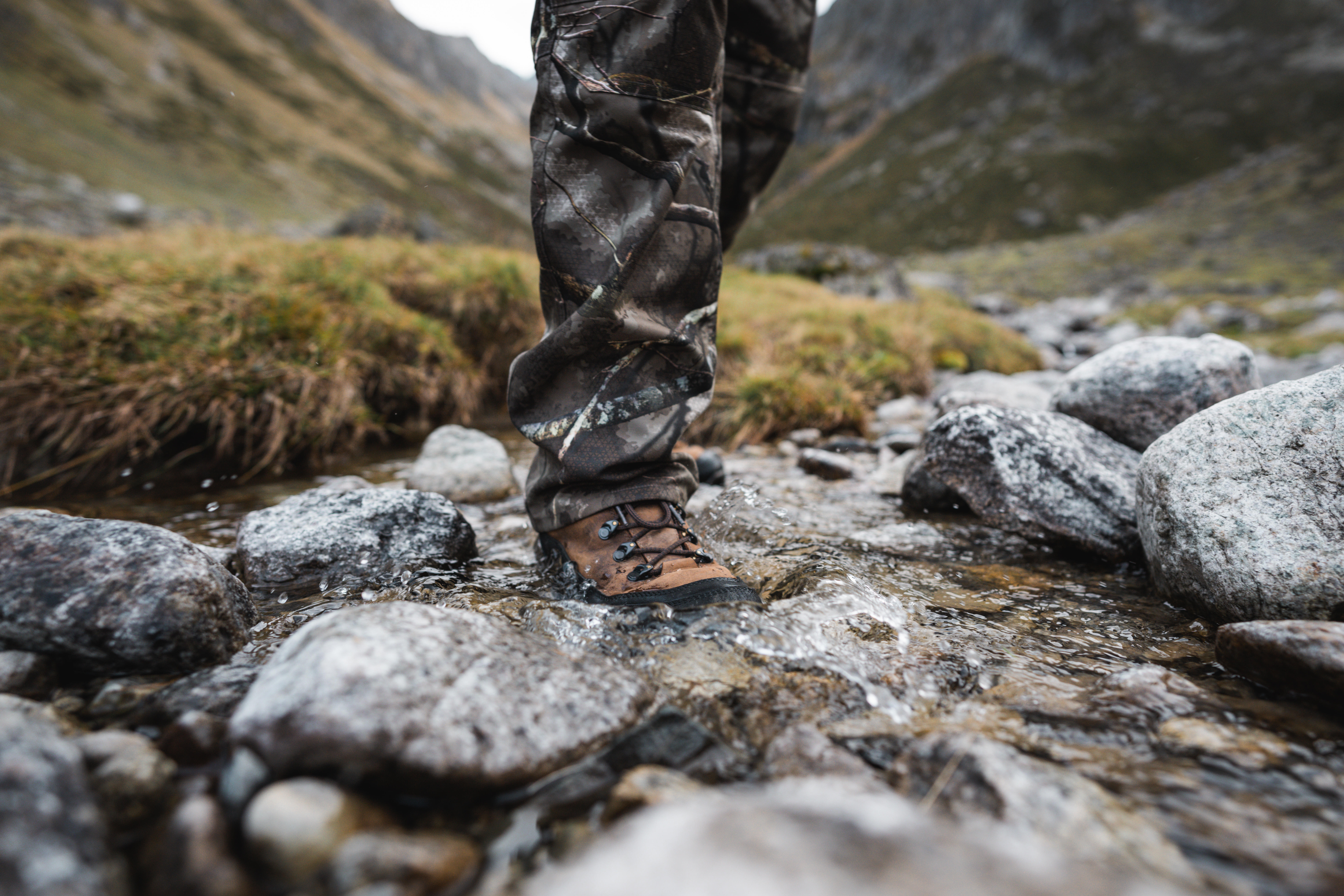 Hunting Waterproof Boots - Crosshunt 500 V2 Brown - SOLOGNAC