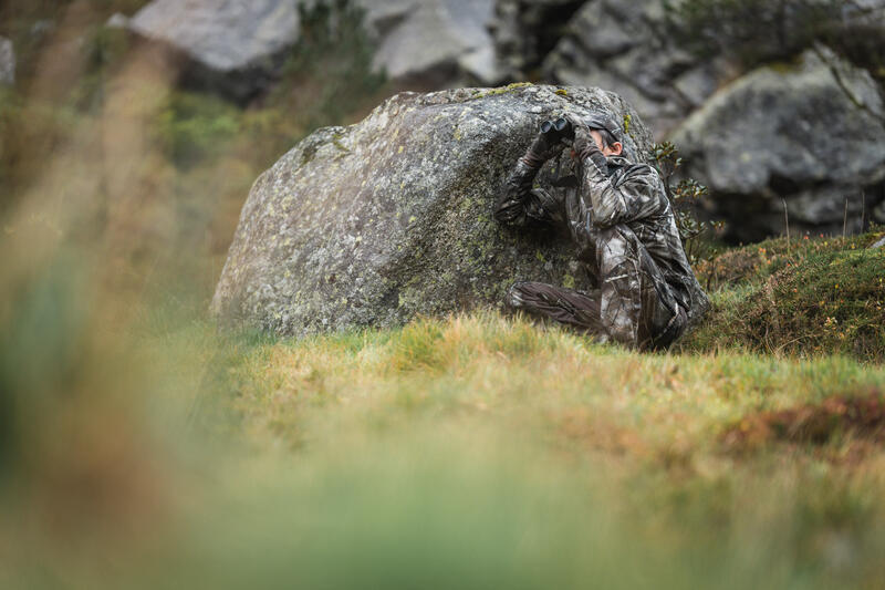 Spodnie myśliwskie Solognac 500 Warm wodoodporne camo treemetic