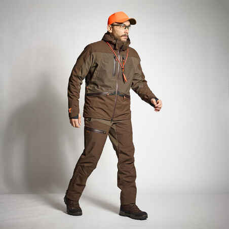 HUNTING WATERPROOF TROUSERS RENFORT 900 - BROWN