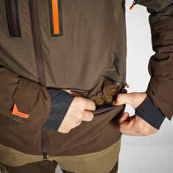 HUNTING WATERPROOF REINFORCED JACKET 900 BROWN - WOODCOCK