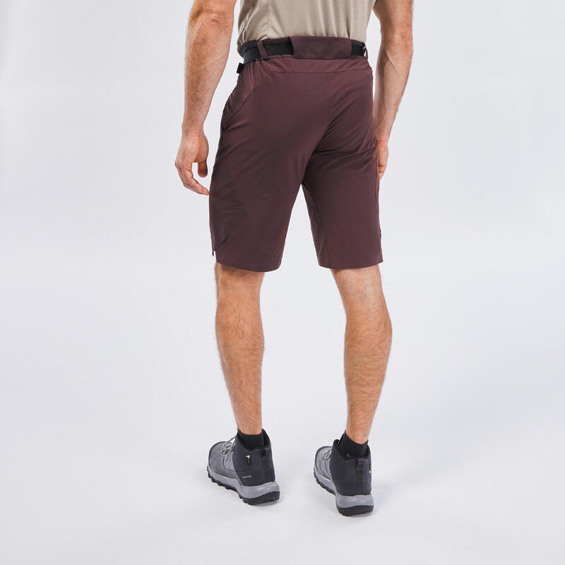 Wandershorts Herren lang Bergwandern - MH500 braun