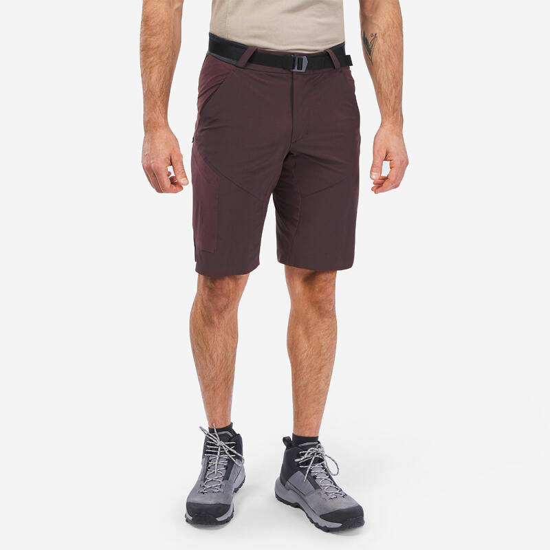 Wandershorts Herren lang Bergwandern - MH500 braun