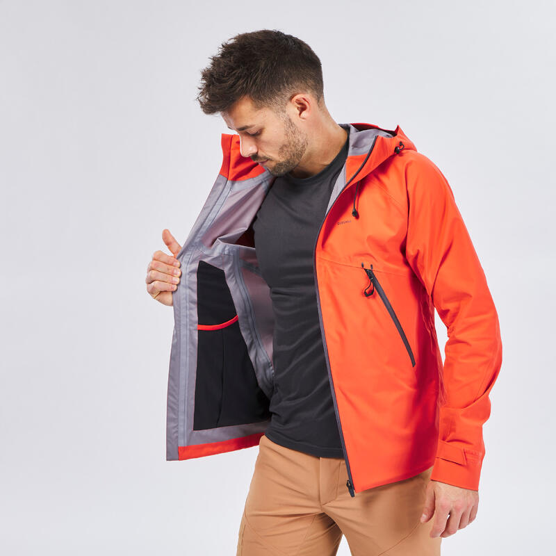 Wanderjacke Herren wasserdicht - MH500 orange