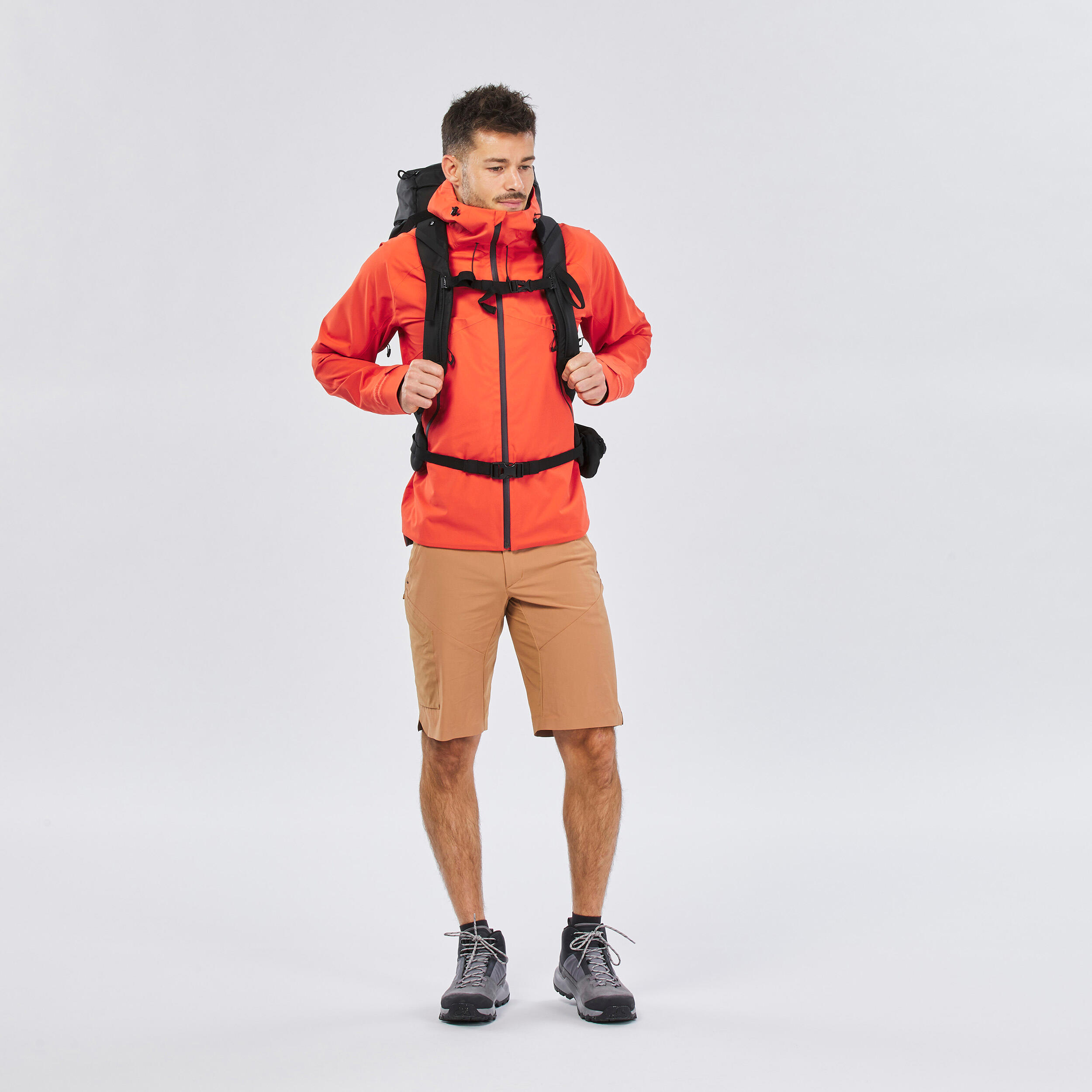 Men's Hiking Lightweight Waterproof Jacket MH500 - Image 3