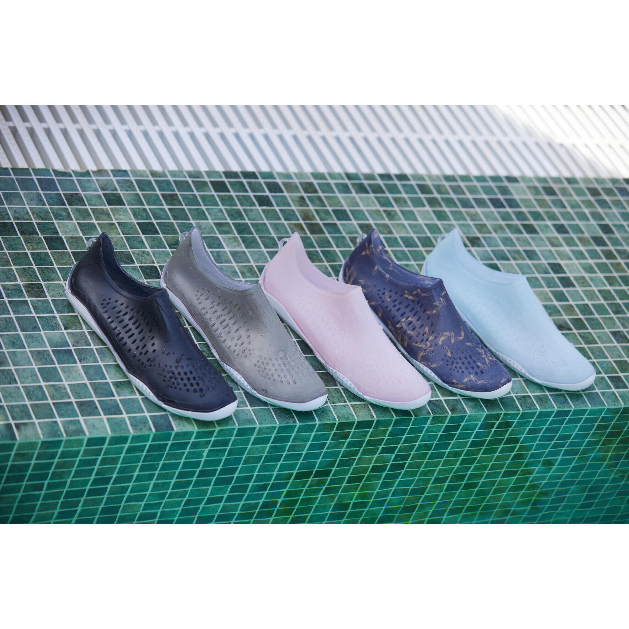 Chaussures Aquatiques Aquabike Aquagym Fitshoe rose clair Decathlon