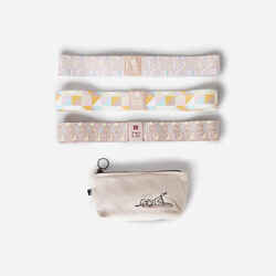 Kit X3 Minibandas Elásticas Fitness Textil Resistencia 5-6-7 kg