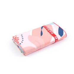 Compact Microfibre Swimming Towel with Snaps Size L 80 x 130 cm - print