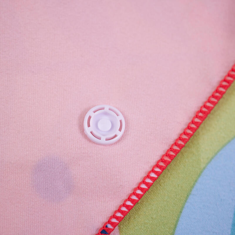 附鈕扣輕便微纖維游泳毛巾 L 號 80 x 130 cm - 印花圖案