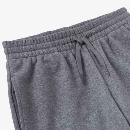 Kids' Cotton Shorts 500 - Mottled Grey