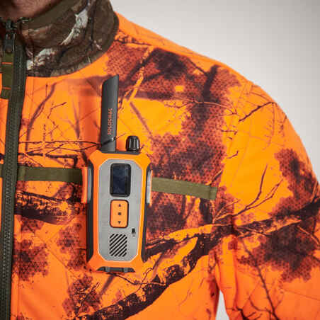 SILENT REVERSIBLE PADDED HUNTING JACKET TREEMETIC/TREEMETIC - NEON