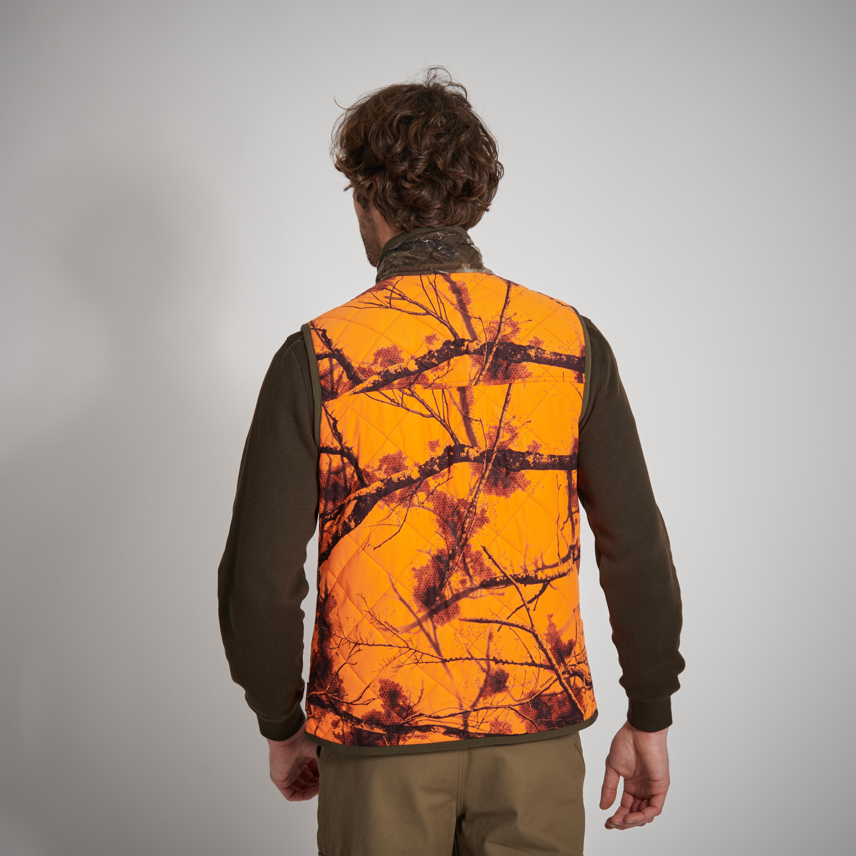 Gilet caccia 100 TREEMETIC reversibile fluo  4/8