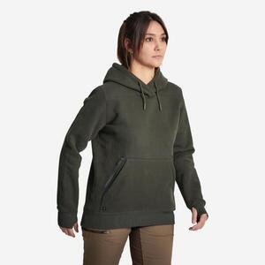 Sudadera Caza Chaqueta Solognac 500 Mujer Capucha Cálida Verde