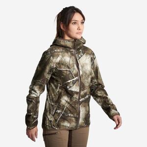 Chaqueta Caza Solognac 500 Mujer Camuflaje Impermeable Silenciosa