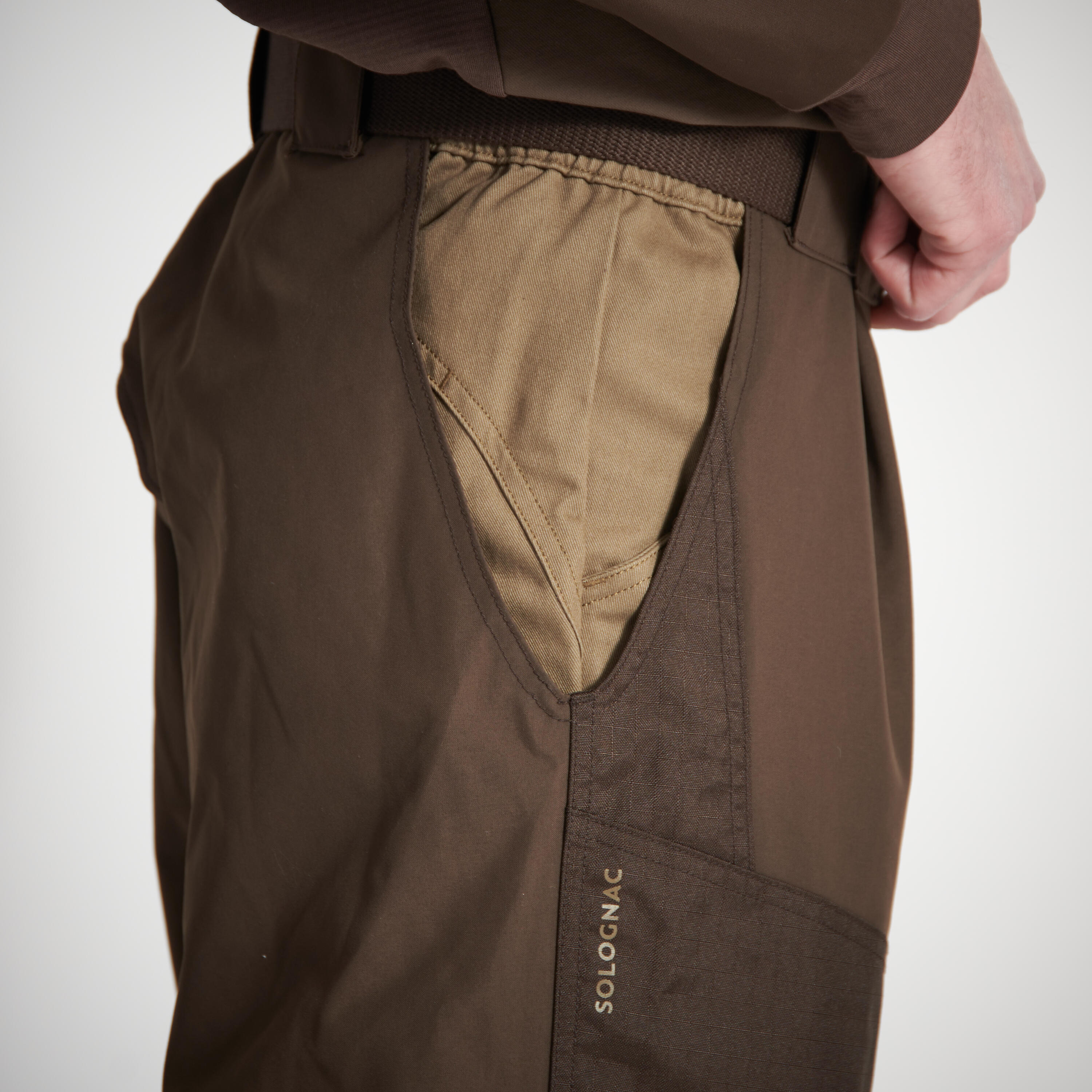 PANTALONCINI DA CACCIA SUPERTRACK 500 MARRONE