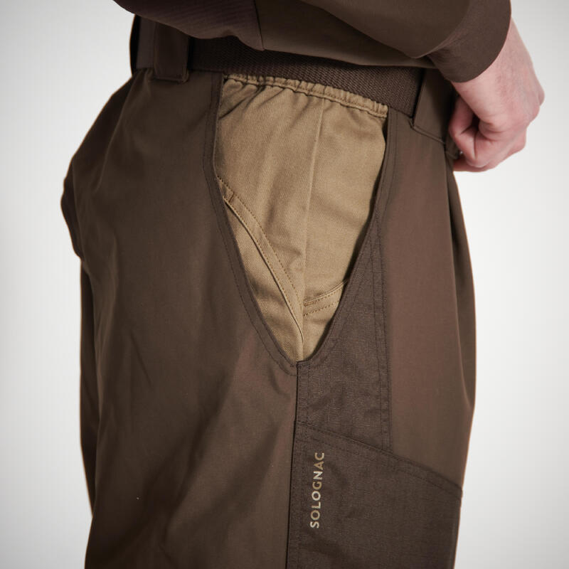 Sobrepantalón Caza Solognac Supertrack 500 Marrón